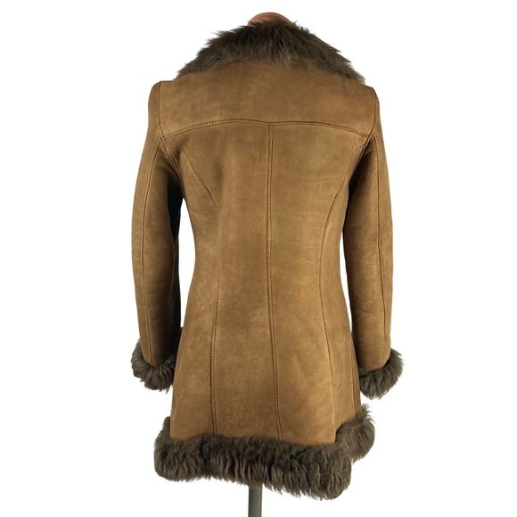 Genuine Shearling Sheepskin Penny Lane Leather Coat EU44 - Picture 4 of 13